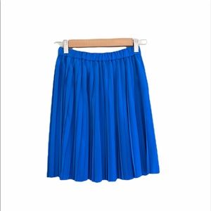 Kate Spade Saturday blue pleated skater mini skirt